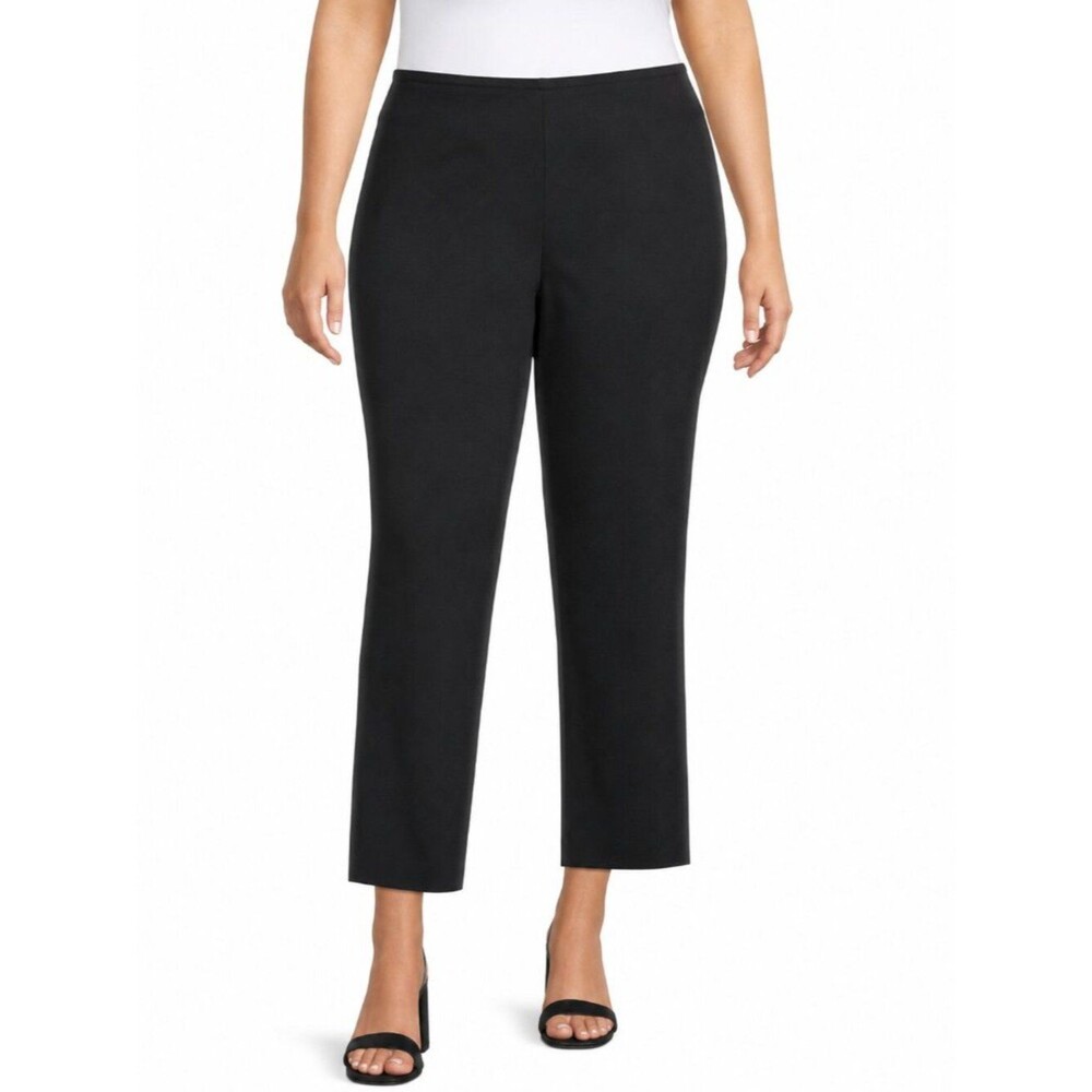 Chico's Stretch Crop Pants Black Size 2 (12) Inspection Stickers Inact